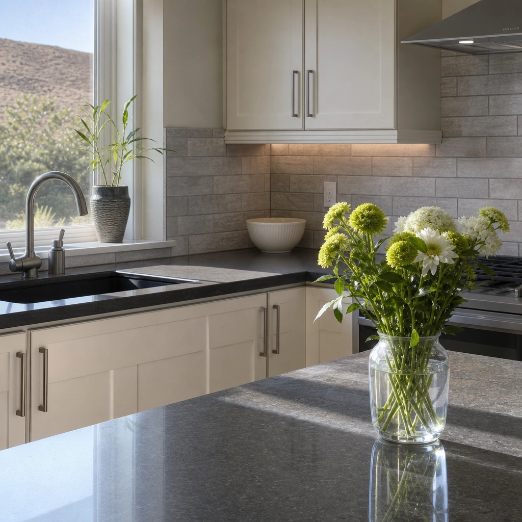 A tidy kitchen after a completed pest control service visit