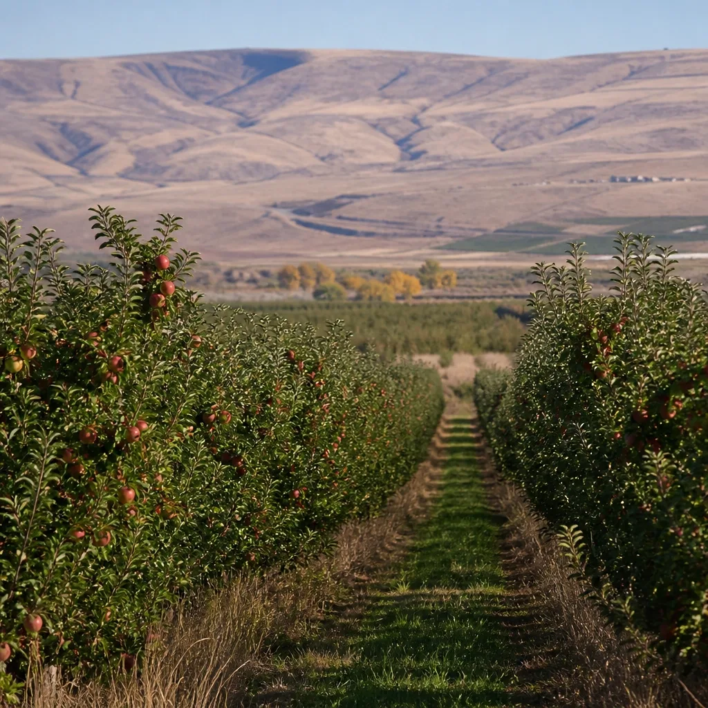 Columbia Basin orchard country, where the region's brown marmorated stink bug population builds